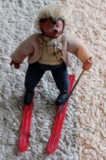 Vintage Steiff Mecki ski