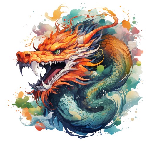 Sticker chinese dragon - 5,