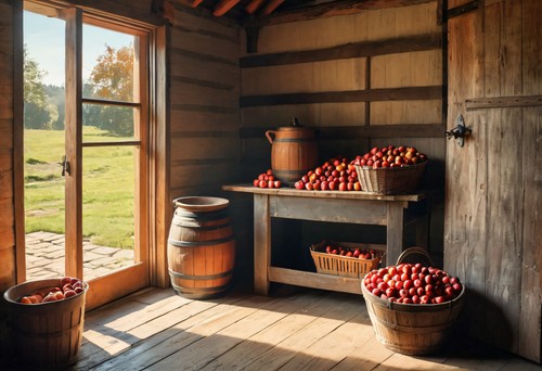 Apple cider press harvest - apple,