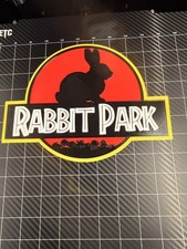 Rabbit park sign - rabbit,