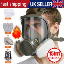 6800 Full Face 15 IN 1 Gas Mask Chemical Vapor Paint Spray Respirator 95% Filter