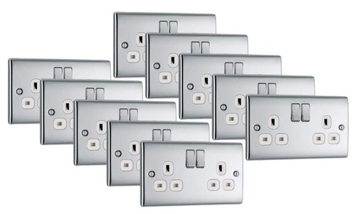 Polished chrome double - double, sockets