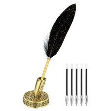 Black feather ballpoint - feather,