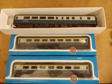 3 Hornby Airfix GMR Mk2D BR InterCity Coaches Blue Grey 00 gauge 