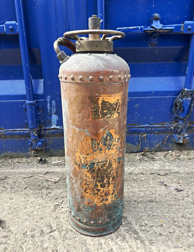 Vintage fire extinguisher with - vintage,