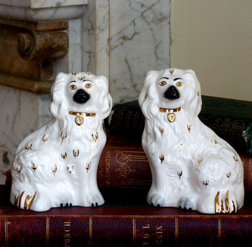 Pair mantle wally dogs spaniel - pair,