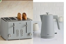 NEXT Grey Sleek Kettle & 4