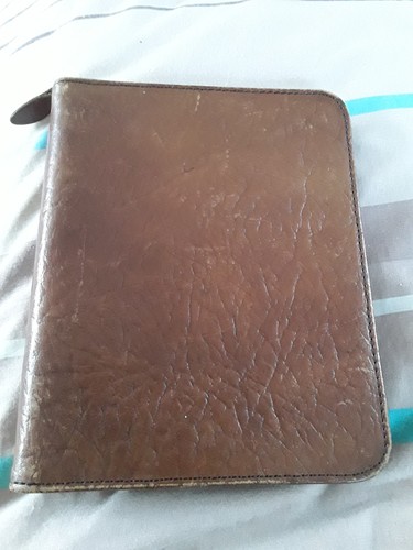 Leather stationery case - leather,