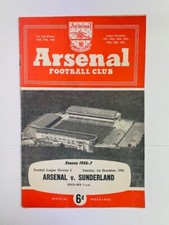 1956/57 ARSENAL V SUNDERLAND 01-12-1956 DIVISION 1