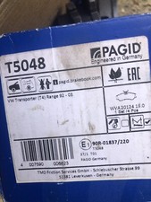 Pagid T5048 VW T4 Front Brake Pad Set “Not Fitted Wear Indicator”