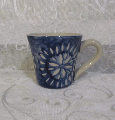 Vintage studio pottery blue - pottery,