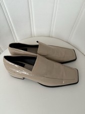 Zara Cream Patent Loafer Slip