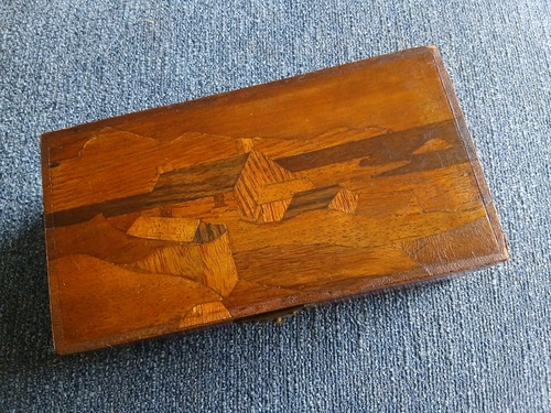 Vintage inlaid wooden - vintage,