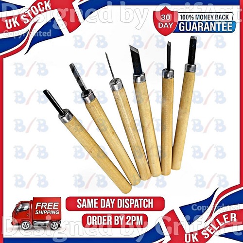 6pc wood carver set knife - 6pc,