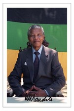 Nelson mandela signed photo - signed,