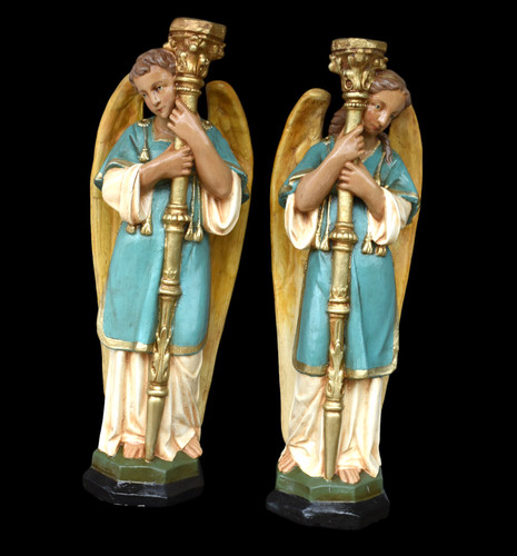 Pair antique archangel - pair,