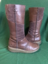DR MARTENS : Vintage 3A63 Authentic Wedge Brown Leather Zip Boots : U.K. 5