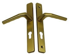 Ferco Upvc Door Handle 70mm Long Back Plate 200mm Fixing Gold