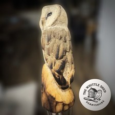 Hand-Carved Wood Owl