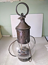 ANTIQUE / VINTAGE NAUTICAL SHIPS ONION GLOBE LANTERN- MAKER CERA LIGHT GLASGOW