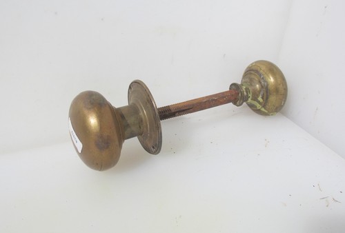 Victorian brass door knobs - door,