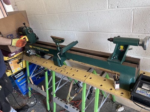 Record power wood lathe - record,
