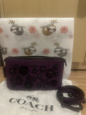 Coach Tea Rose Mini Sling Bag – Purple – Elegant & Versatile