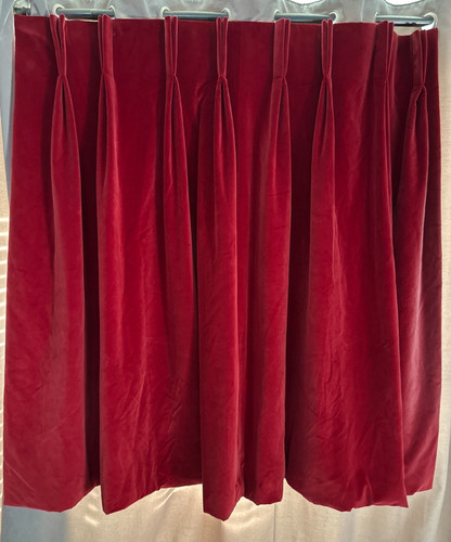 Luxury velvet curtains red - curtains,