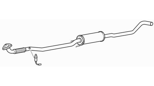 Centre exhaust middle silencer - middle,