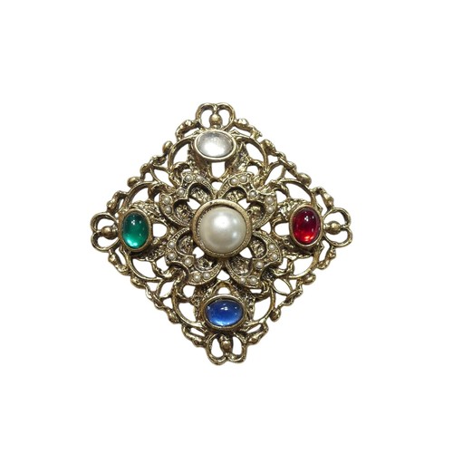 Vintage byzantine style brooch - vintage,