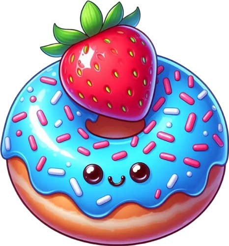 Valentine day donut wall art - donut,