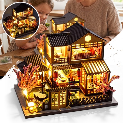 Miniature dollhouse kit with - dollhouse,