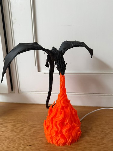 Dragon flame display - display, lamp