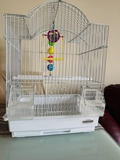 Rainforest Panama Small Bird Cage - White