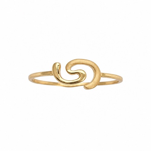 22ct yellow gold double swirl - gold,