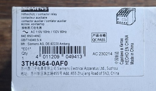 Siemens contactor relay 3th43 - siemens,