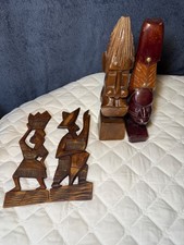 TWO SETS OF AFRICAN ART WOODEN