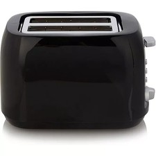 George Home Black 2 Slice Toaster With Long Slots New in Box