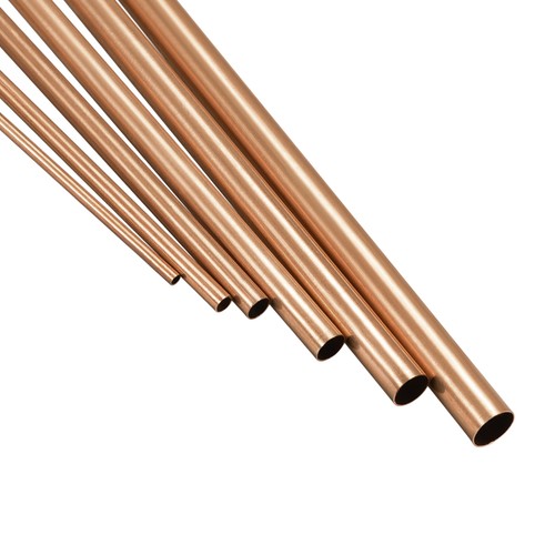 6pcs copper round tube 2mm - copper,
