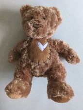 Keel Toys Valentine's Love Heart Brown Teddy Bear Soft Plush H300 mm (12") VGC