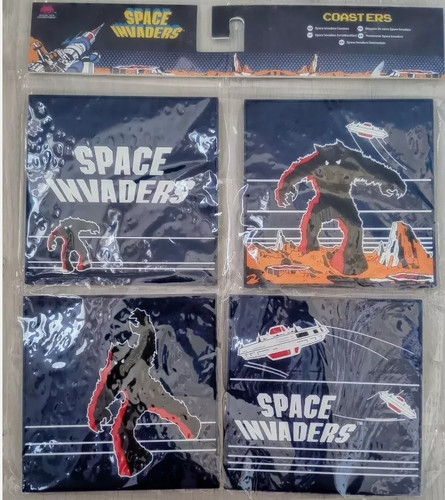 Space invaders coasters - space, of