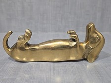 Vintage Brass Dachshund Dog