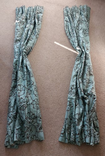 Pair teal blue floral - teal,