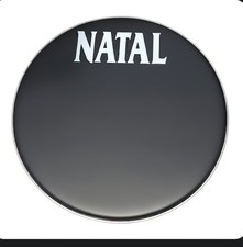 NATAL  Logo  22" Resonant Bass Drum Head NEW Black 