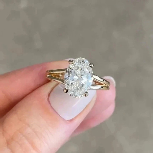 4ct oval cut real moissanite - oval,