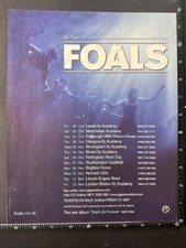 FOALS - UK TOUR DATES -  8X11" Magazine Advert M78