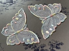 Pair Large Vintage Embroidered