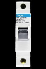 HAGER 20 AMP TYPE 2 M6 MCB