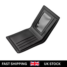 Men's Wallet - PU Faux Leather ID Window Slim Multi-Card Black or Brown