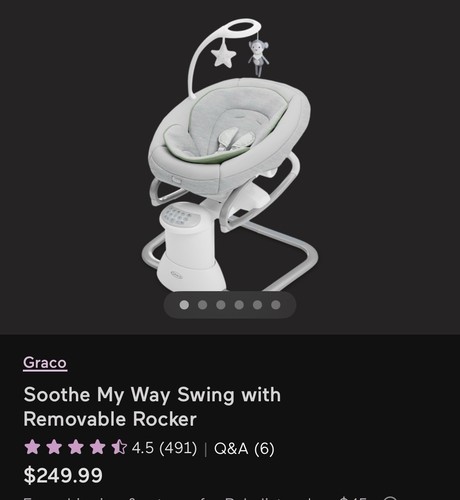 Graco soothe way - way, swing